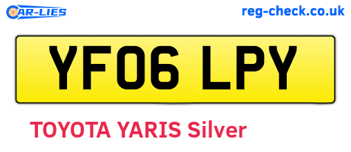 YF06LPY are the vehicle registration plates.