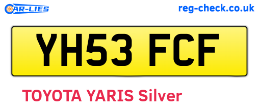 YH53FCF are the vehicle registration plates.