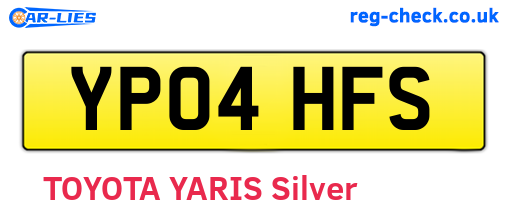 YP04HFS are the vehicle registration plates.
