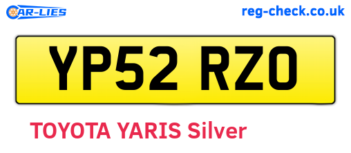 YP52RZO are the vehicle registration plates.