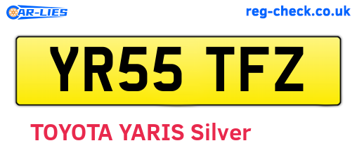 YR55TFZ are the vehicle registration plates.