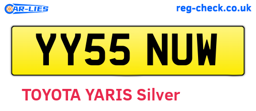 YY55NUW are the vehicle registration plates.