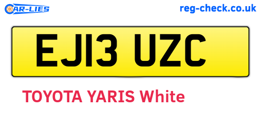 EJ13UZC are the vehicle registration plates.
