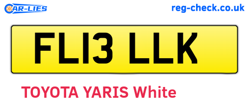 FL13LLK are the vehicle registration plates.
