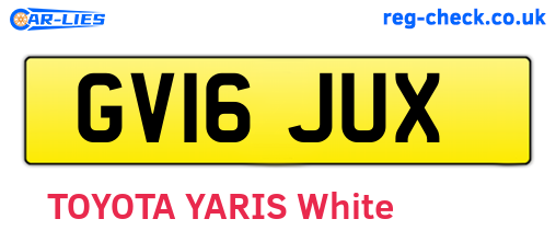 GV16JUX are the vehicle registration plates.