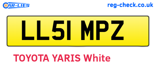 LL51MPZ are the vehicle registration plates.