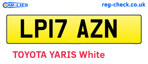 LP17AZN are the vehicle registration plates.