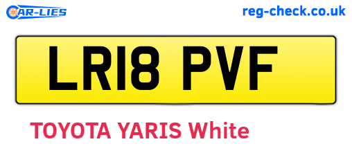 LR18PVF are the vehicle registration plates.