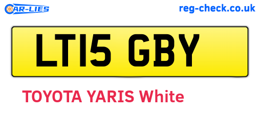 LT15GBY are the vehicle registration plates.