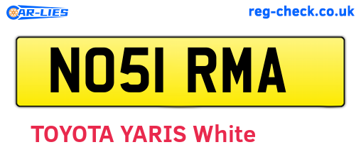 NO51RMA are the vehicle registration plates.
