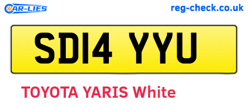 SD14YYU are the vehicle registration plates.