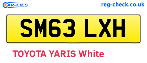 SM63LXH are the vehicle registration plates.