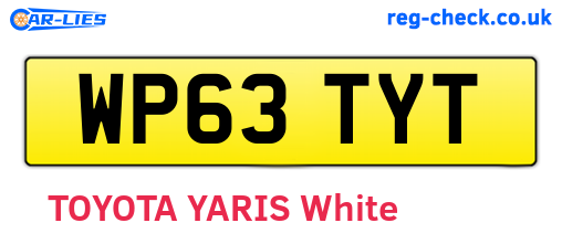 WP63TYT are the vehicle registration plates.