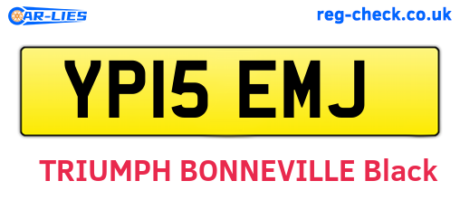 YP15EMJ are the vehicle registration plates.