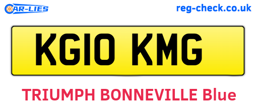 KG10KMG are the vehicle registration plates.