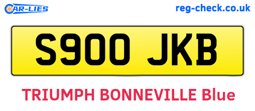 S900JKB are the vehicle registration plates.