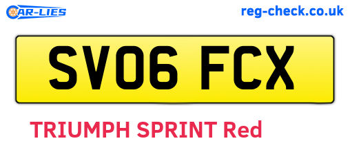 SV06FCX are the vehicle registration plates.
