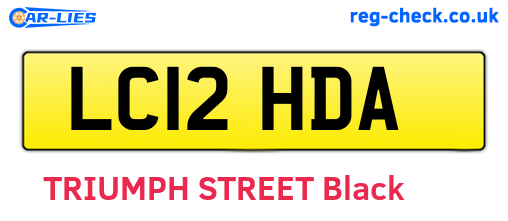 LC12HDA are the vehicle registration plates.