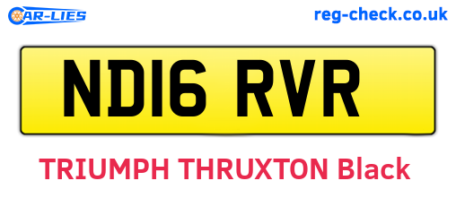 ND16RVR are the vehicle registration plates.