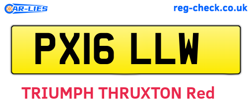 PX16LLW are the vehicle registration plates.