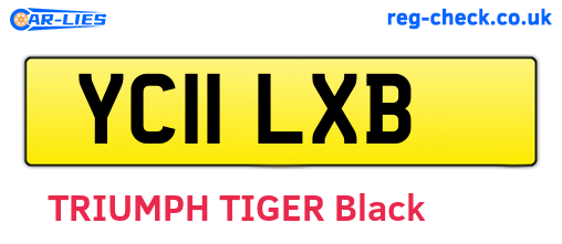 YC11LXB are the vehicle registration plates.