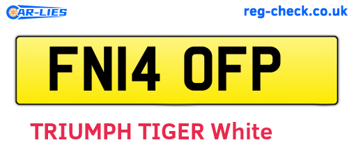 FN14OFP are the vehicle registration plates.