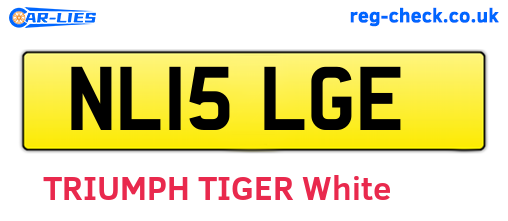 NL15LGE are the vehicle registration plates.