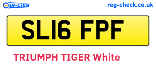 SL16FPF are the vehicle registration plates.