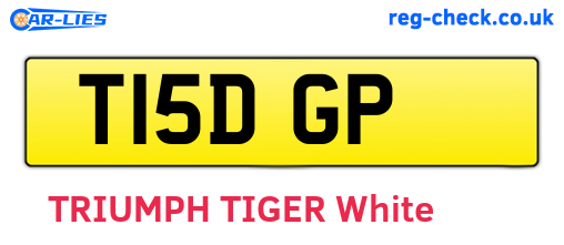 T15DGP are the vehicle registration plates.