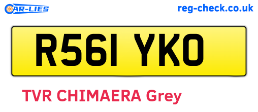 R561YKO are the vehicle registration plates.