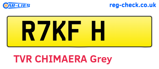 R7KFH are the vehicle registration plates.
