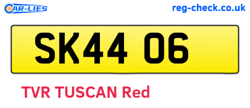 SK4406 are the vehicle registration plates.