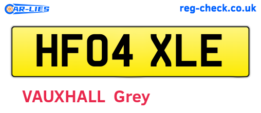HF04XLE are the vehicle registration plates.