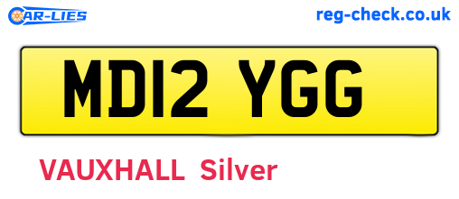 MD12YGG are the vehicle registration plates.