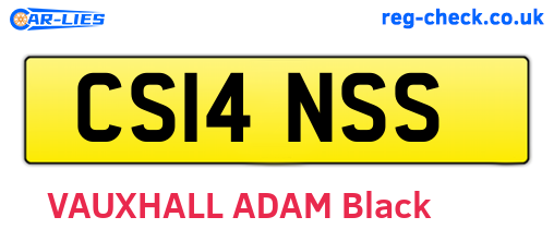 CS14NSS are the vehicle registration plates.