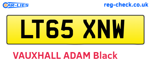 LT65XNW are the vehicle registration plates.