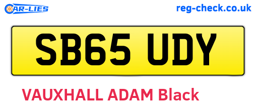 SB65UDY are the vehicle registration plates.