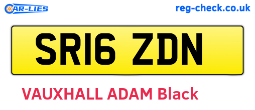 SR16ZDN are the vehicle registration plates.