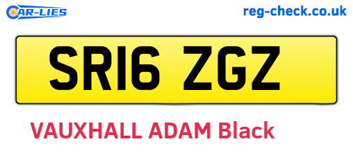 SR16ZGZ are the vehicle registration plates.