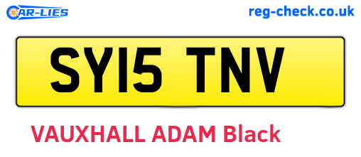 SY15TNV are the vehicle registration plates.