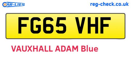 FG65VHF are the vehicle registration plates.