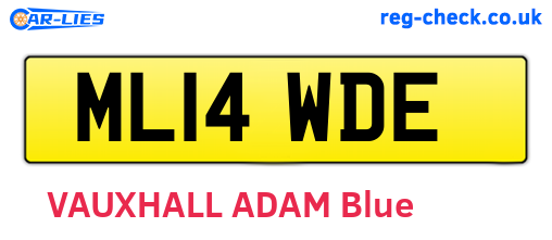 ML14WDE are the vehicle registration plates.