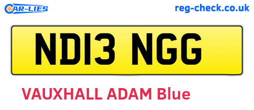 ND13NGG are the vehicle registration plates.