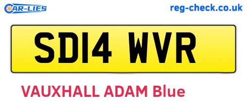 SD14WVR are the vehicle registration plates.