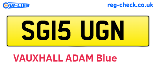 SG15UGN are the vehicle registration plates.