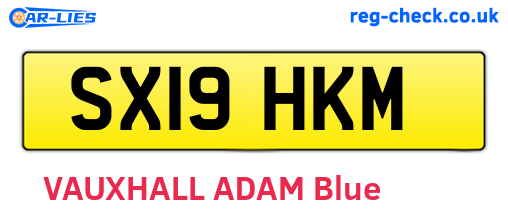 SX19HKM are the vehicle registration plates.