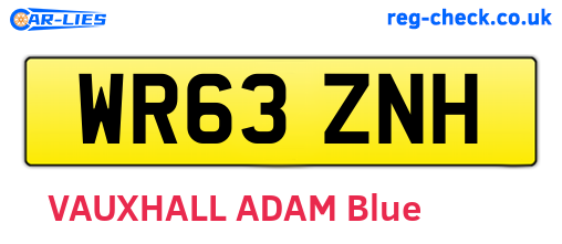 WR63ZNH are the vehicle registration plates.