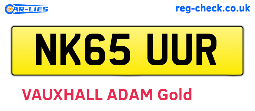 NK65UUR are the vehicle registration plates.