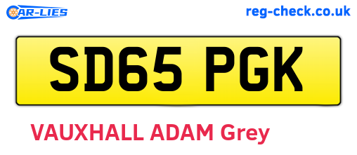 SD65PGK are the vehicle registration plates.