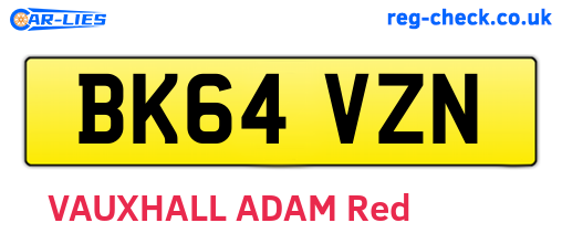 BK64VZN are the vehicle registration plates.